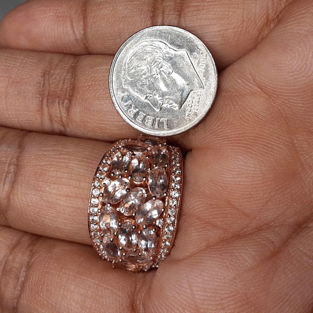 925 Morganite Ring. - Picture 7 of 8